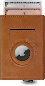 Vegan Leather AirTag Trifold Wallet